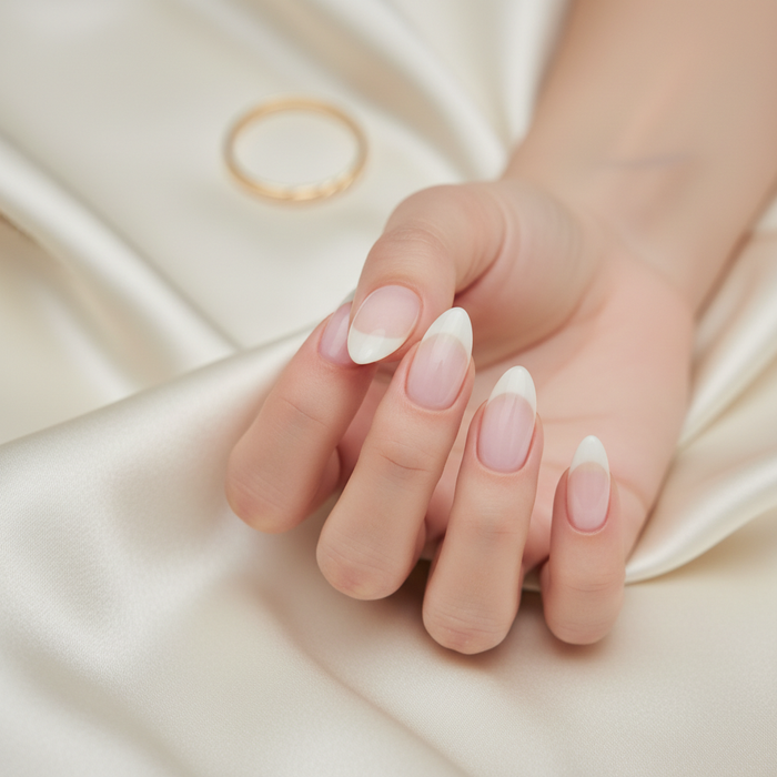 Ongles courts carrés finition soap nails, manucure minimaliste 2026